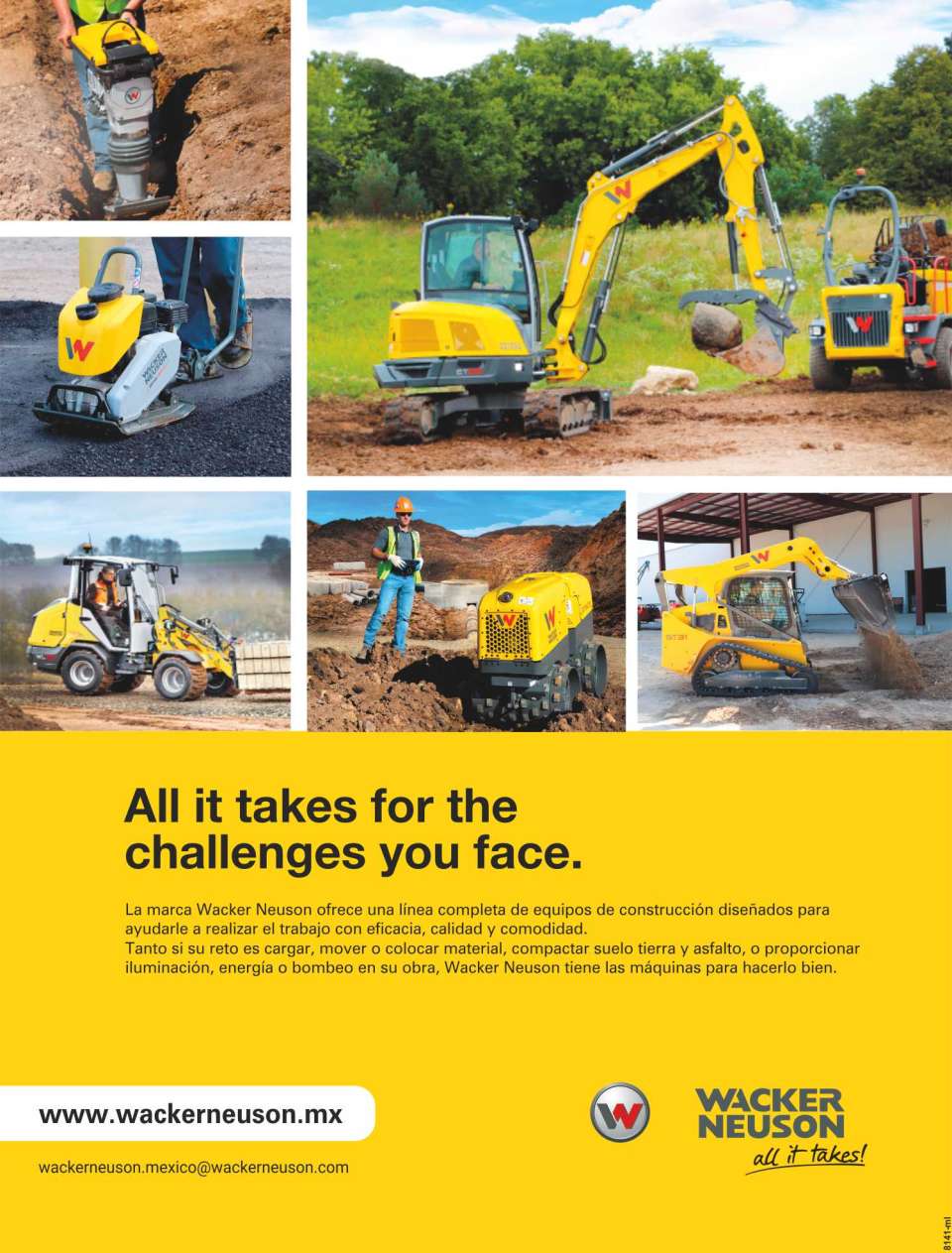 Ofrecemos Equipos de Construccion, tanto si su reto es cargar, mover o colocar material, compactar suelo, tierra y asfalto, o proporcionar iluminacion, energia o bombeo en su obra. Lo tenemos. Ofrecemos Equipos de Construccion, tanto si su reto es cargar, mover o colocar material, compactar suelo, tierra y asfalto, o proporcionar iluminacion, energia o bombeo en su obra. Lo tenemos.