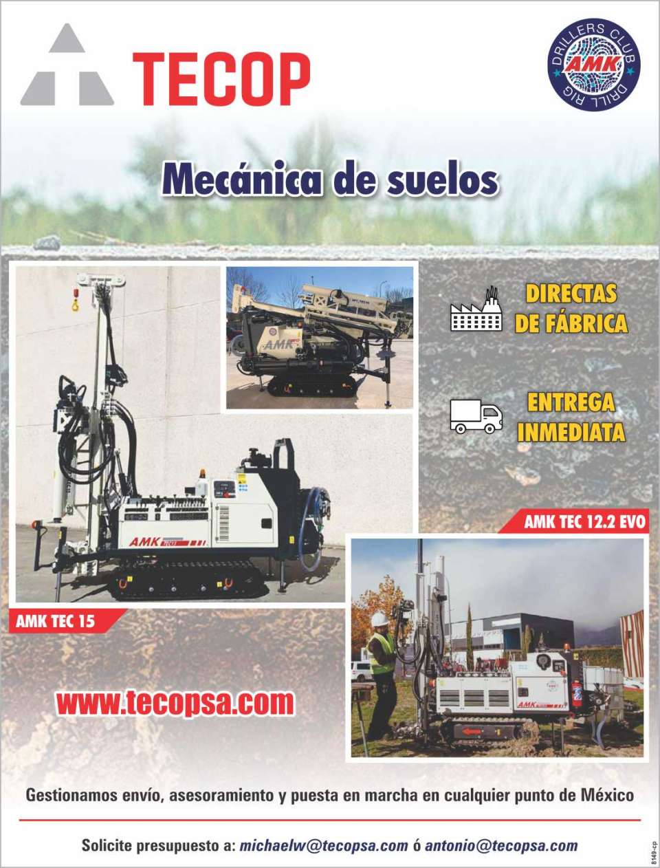 AMK TEC drilling rigs, Immediate delivery, Factory direct