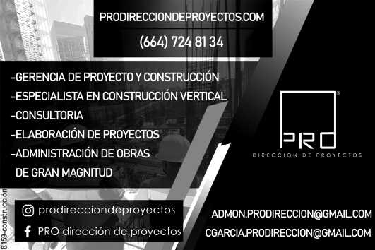 Project and Construction Management, Specialists in Vertical Construction, Consulting, Project Development, Administration of large-scale works, PRO Project Management.