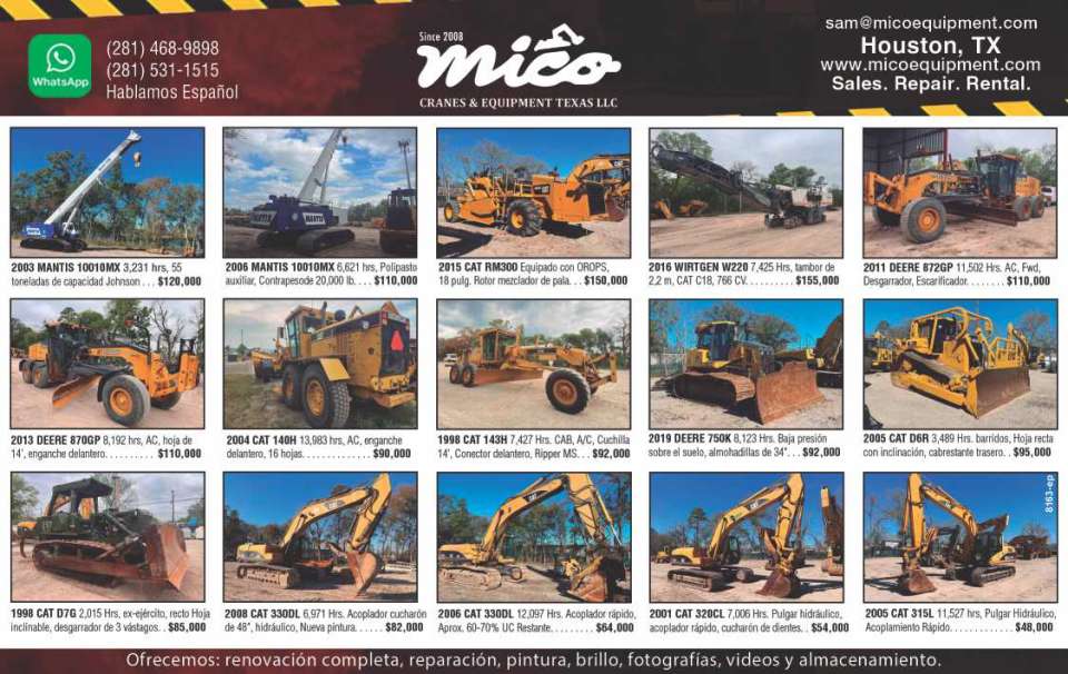 Mico Cranes & Equipment Texas - Used Equipment at Best Rates