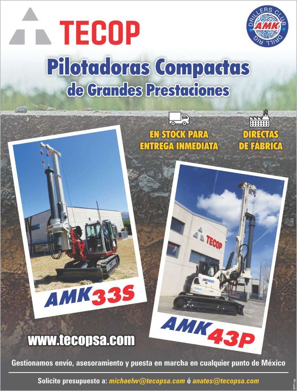 Pilotadoras Compactas de Grandes Prestaciones. AMK 33S AMK43P - En stock para entrega inmediata. - Directas de Fabrica. Pilotadoras Compactas de Grandes Prestaciones. AMK 33S AMK43P - En stock para entrega inmediata. - Directas de Fabrica.