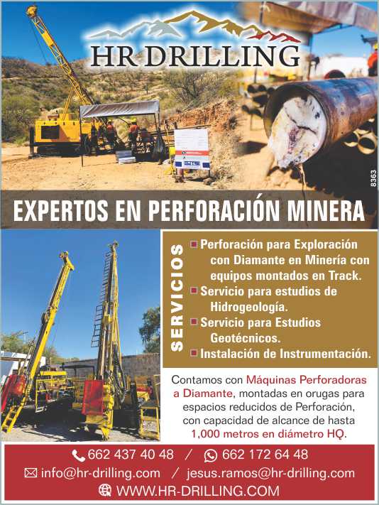 Experts in Drilling Mining, for Diamond Exploration in Mining, with Track Mounted Equipment. Hydrogeology Studies and Geotechnical Studies. Instrumentation Installation.