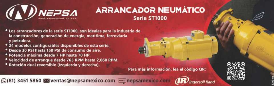 ST1000 series, ideal for the Construction, Energy, Maritime, Railway and Oil Industry. 24 models, from 30 to 150 PSI. Power from 7 HP to 70 HP. Ingersoll Rand.