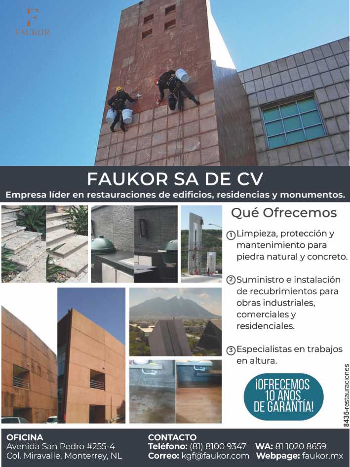 Leading Company in Restoration of Buildings, Residences and Monuments. Supply and Installation of Coverings for Works Industrial, Commercial and Residential Work at Height.