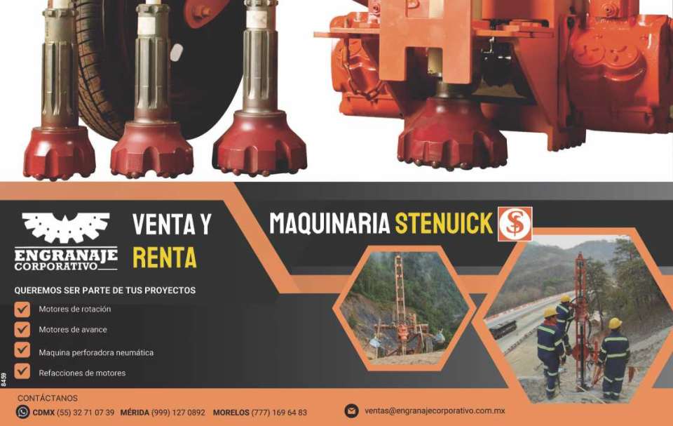Venta y renta de motores de rotacion, motores de avance, maquina perforadora neumatica, refacciones de motores maquinaria Stenuick