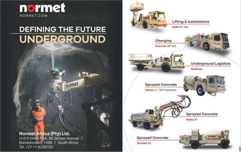 Definiendo el Futuro Subterraneo, Equipos de elevacion, Losgitica subterranea, Conreto Lanzado, Camiones con Plataforma, Camiones para Mineria, Lanzadoras,