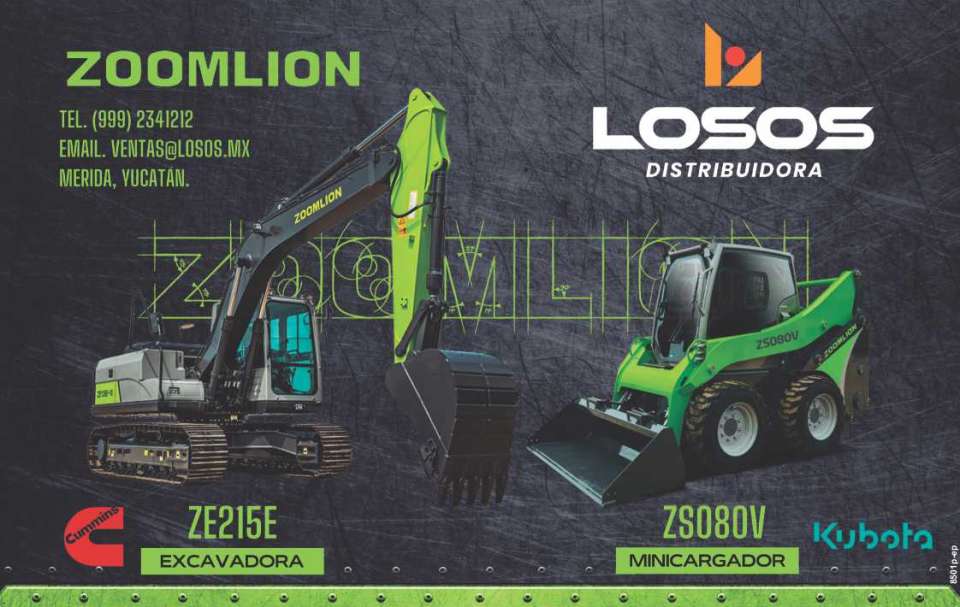 Excavadora Cummins ZE215E y Minicargador Kubota ZS080V. Equipo para Construccion. Excavadora Cummins ZE215E y Minicargador Kubota ZS080V. Equipo para Construccion.