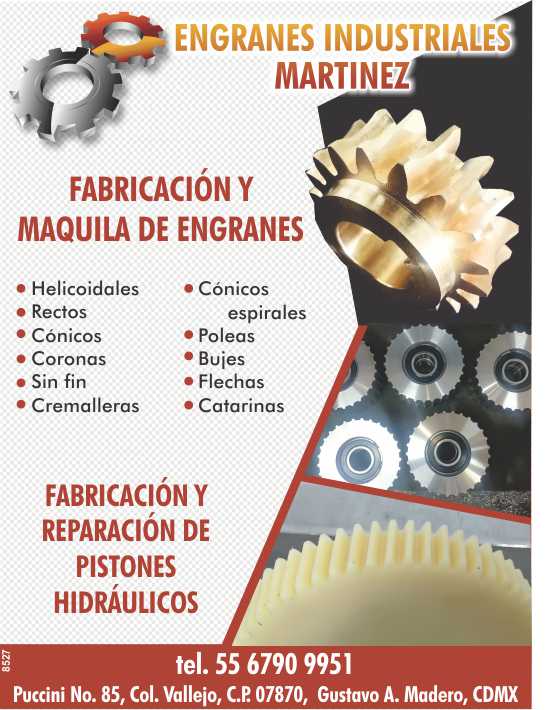 Gear Manufacturing and Maquila *Helical*Straight*Conical*Crowns*Endless*Zippers*Spiral Conicals*Pulleys*Bushings*Arrows*Catarinas