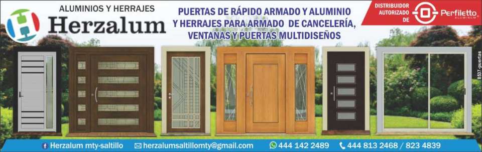 Quick assembly and aluminum doors and hardware for assembly of gates, windows and multi-design doors
