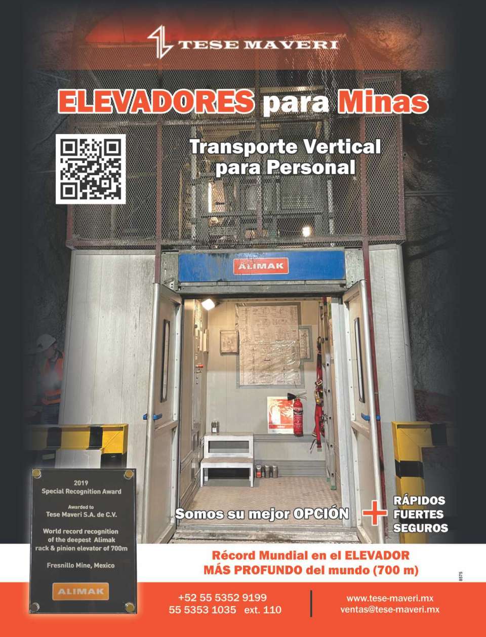 Mine Elevators, Vertical Transportation for People. We are your best option. Faster. Stronger. Safer.