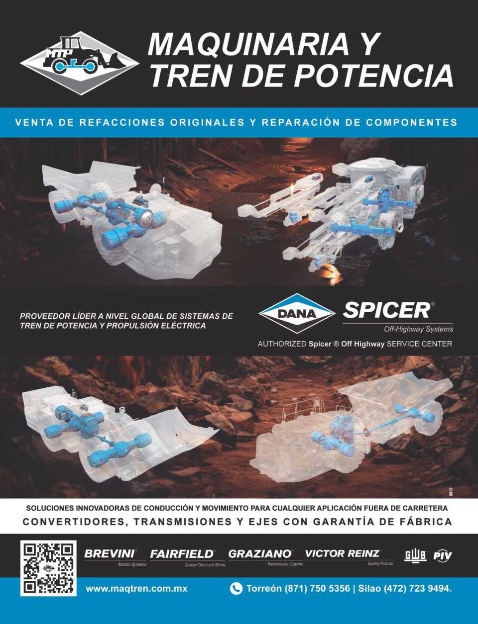 Proveedor de Sistemas de Tren de Potencia y Propulsion Electrica marca DANA SPICER. Convertidores, Transmisiones y Ejes con Garantia de Fabrica. Brevini, Fairfield, Graziano, Victor Reinz, GWB, PIV. Proveedor de Sistemas de Tren de Potencia y Propulsion Electrica marca DANA SPICER. Convertidores, Transmisiones y Ejes con Garantia de Fabrica. Brevini, Fairfield, Graziano, Victor Reinz, GWB, PIV.