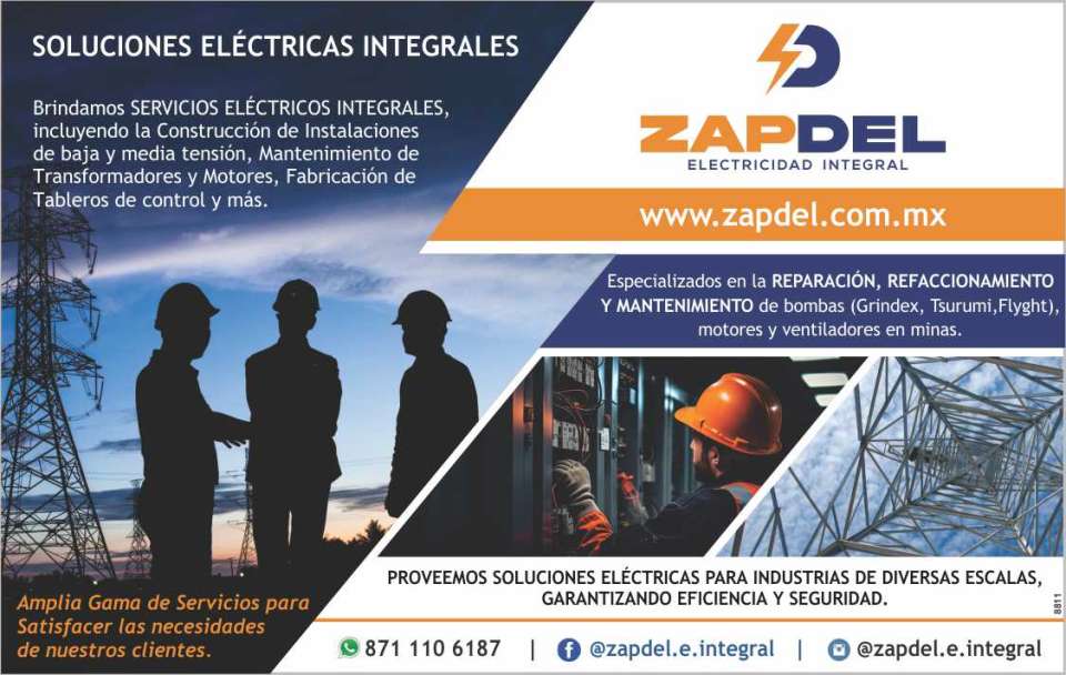 Construction of low and medium voltage installations, transformers. Manufacturing of control panels. Repair, refurbishment and maintenance of pumps, motors and fans in mines. Construction of low and medium voltage installations, transformers. Manufacturing of control panels. Repair, refurbishment and maintenance of pumps, motors and fans in mines.