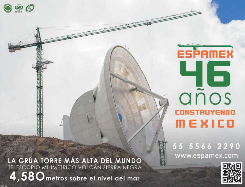 Condiciones de Trabajo: Viento 200 km/h, Temperatura hasta -20°C. Gran Telescopio Milimetrico. Volcan Sierra Negra, Mexico, 4,630 m, sobre el nivel del mar. Condiciones de Trabajo: Viento 200 km/h, Temperatura hasta -20°C. Gran Telescopio Milimetrico. Volcan Sierra Negra, Mexico, 4,630 m, sobre el nivel del mar.