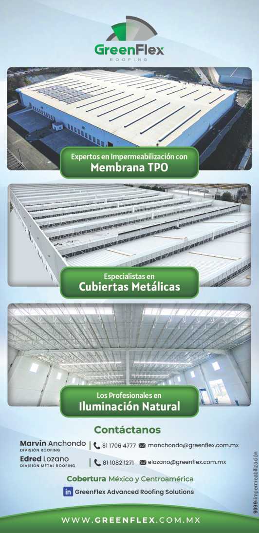 Expertos en Impermeabilizacion con Membrana TPO, Especialistas en Cubiertas Metalicas, Los Profesionales en Iluminacion.