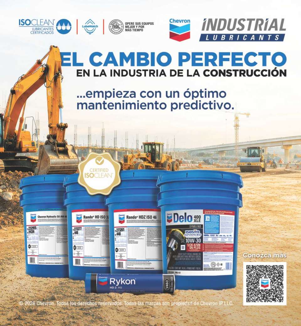 Chevron Industrial Lubricants El Cambio Perfecto en la Industria de la Construccion. ...empieza con un optimo mantenimiento predictivo. Aceites. Lubricantes.